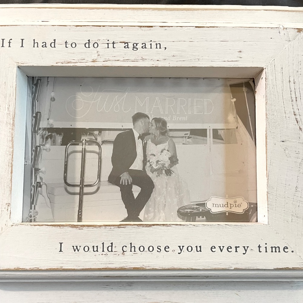 Dillard rustic photo frame 4x6 for couples